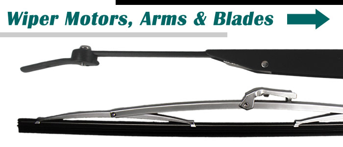 Clear your screen with new wiper motors, wiper arms and wiper blades!