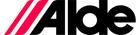 The brand name ALDE in black lettering with wo red 'forward slashes' before the text.