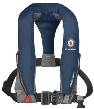 A Navy Blue Crewsaver Crewfit 165N Lifejacket