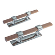 Chrome Mooring Cleat with Wooden Pole - 215mm