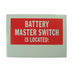 Location Label - Battery Master Switch