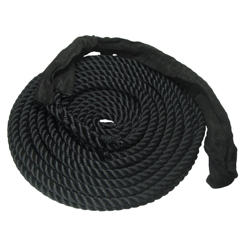 14mm--FLOATING-MOORING-LINES-ROPE-SOFT-EYE-SPLICED 3 strand black in pairs 6mts 