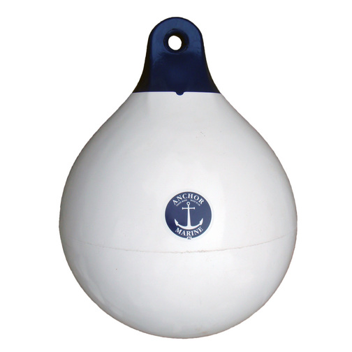 Anchor Ball Fender 52 x 40cm - White with Blue Top