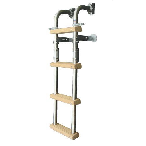 Trem Wooden Boarding Ladder with 1 Fixed & 3 Folding Steps