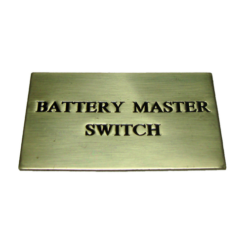 Brass BSS Label - Battery Master Switch