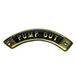 Curved Brass Name Plate - Pump Out