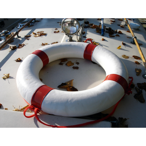 Red and White Lifebuoy Ring - 66cm
