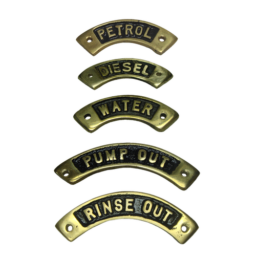 Curved Brass Deck Filler Name Plates