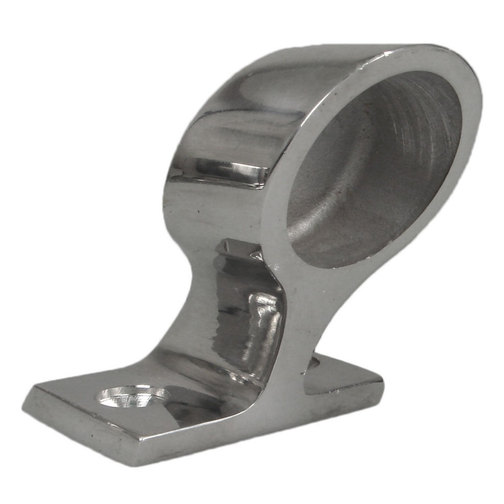 Stainless Steel Angled Left Hand Closed Handrail Bracket - 22mm