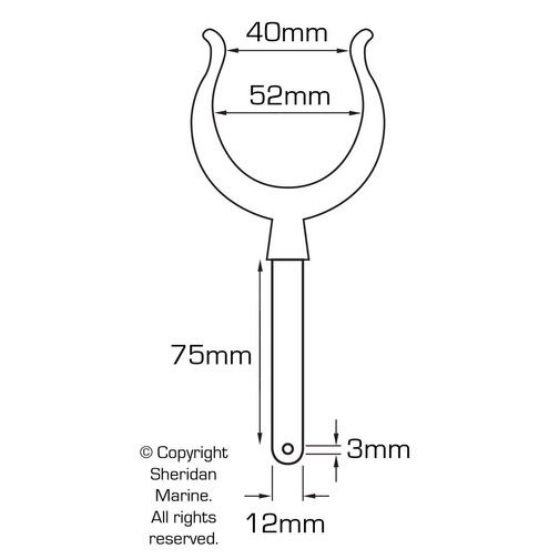 Rowlock Diagram Measurement 12x52mm