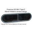 Freeman 22 Mk1 Type C Window Rubber Kit with Chrome Insert