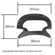 Boat Rubbing Strake Rubber 35mm Channel Insert Measurements