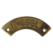 Curved Brass Diesel Name Plate