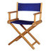 Teak Folding Directors Chair - Blue