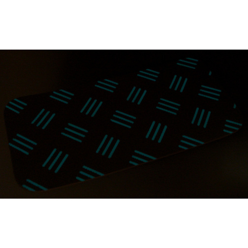 Treadmaster GlowTec Chequred Glow in the Dark Light Grey Self Adhesive Step Pad - 275 x 135mm