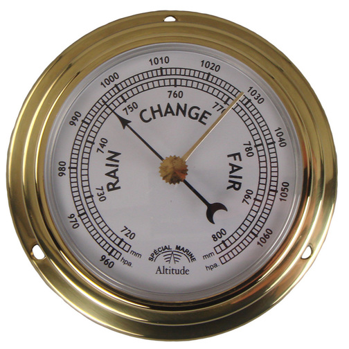 Altitude 95mm Barometer - Brass