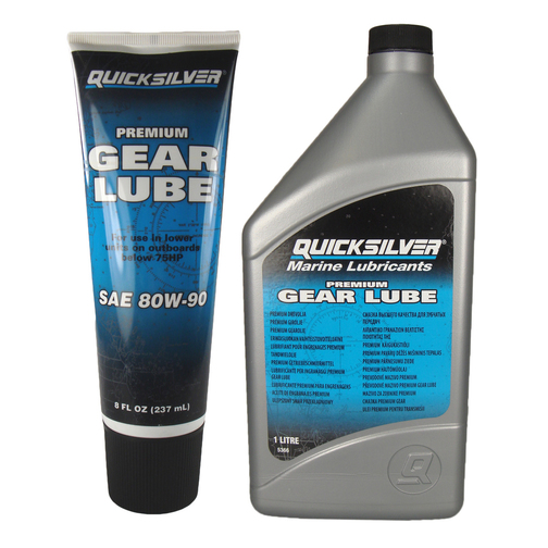 thumbnail image 2 of Mercury Quicksilver 858058Q01 Premium Gear Lube – 80W-90 Quart – For Outboards 2 of 6