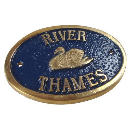 River Thames Brass Plaque