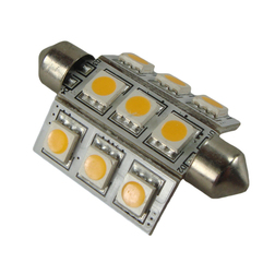 SMD LED 10-30v Festoon Sv8.5 Warm White Butterfly Bulb