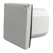 Mains IP44 3 Pin Recessed Plug - White