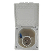 Mains IP44 3 Pin Recessed Plug - White