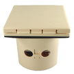 Mains IP44 3 Pin Recessed Plug - Beige