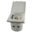 Mains IP44 3 Pin Recessed Plug - White