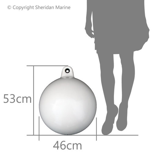 Anchor Marker Buoy Fender 53 x 46cm Size Diagram