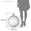 Anchor Marker Buoy Fender 53 x 46cm Size Diagram