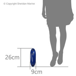 Anchor Straight Fender 26 x 9cm Size Diagram