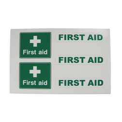 Boat First Aid Information Label
