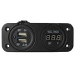 Recessed Dual USB Socket with Volt Meter
