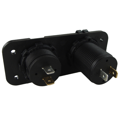 Recessed Dual USB Socket with Volt Meter