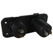 Recessed Dual USB Socket with Volt Meter