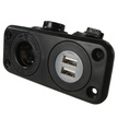 Recessed Mount Dual USB & 12 Volt Socket