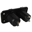 Recessed Mount Dual USB & 12 Volt Socket