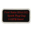 British Seagull Outboard QB Series Fuel Tank 25:1 Fuel Ratio Label