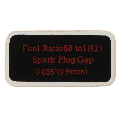 British Seagull Outboard QB Series Fuel Tank 50:1 Fuel Ratio Label
