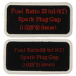 British Seagull Outboard QB Series Fuel Tank Fuel Ratio Labels