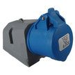 Angled Mains 230v Plug - IP44 (Blue)