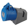 Angled Mains 230v Plug - IP44 (Blue)