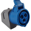 Angled Mains 230v Plug - IP44 (Blue)