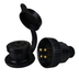 Black Plastic Waterproof 5 amp Plug & Socket - 4 Pin