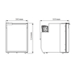 Dometic Coolmatic CRE-50 Fridge Freezer Dimensions