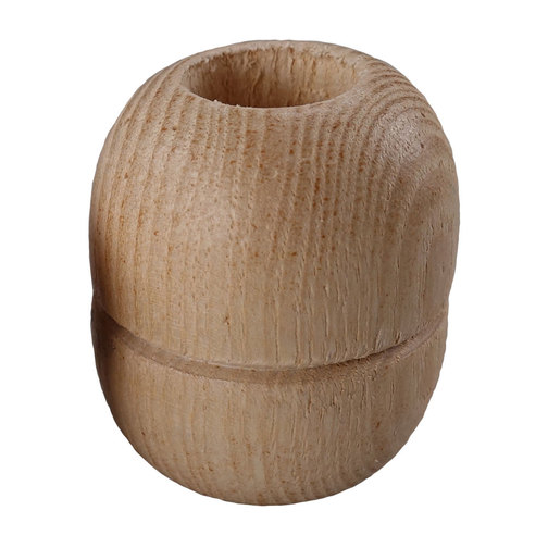 Ash Wood Parrel Bead - 32 x 14mm