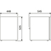 Dometic Coolmatic CRX-65 Refrigerator Dimensions Diagram