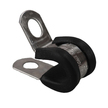 Stainless Steel P Clip with Rubber Sleeve - 8mm
