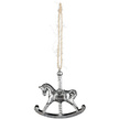 Silver Carousel Rocking Horse Christmas Hanger