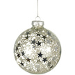 Silver Star Glass Christmas Bauble