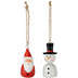 Vintage Snowman & Santa Christmas Hangers